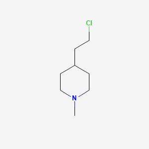 molecular formula C8H16ClN B13563516 4-(2-Chloroethyl)-1-methylpiperidine 