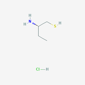 molecular formula C4H12ClNS B13563527 (2S)-2-aminobutane-1-thiolhydrochloride 