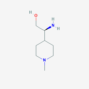 molecular formula C8H18N2O B13563550 (S)-2-Amino-2-(1-methylpiperidin-4-yl)ethan-1-ol 