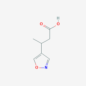 molecular formula C7H9NO3 B13563626 3-(1,2-Oxazol-4-yl)butanoicacid 