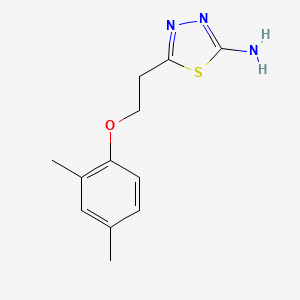 molecular formula C12H15N3OS B1356369 5-[2-(2,4-Dimethylphenoxy)ethyl]-1,3,4-thiadiazol-2-amine CAS No. 915920-94-4