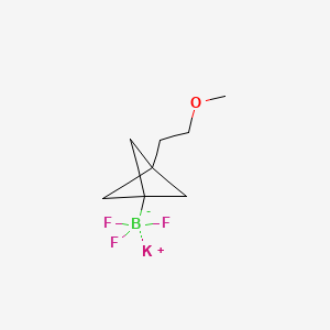 molecular formula C8H13BF3KO B13563762 Potassium trifluoro[3-(2-methoxyethyl)bicyclo[1.1.1]pentan-1-yl]boranuide 