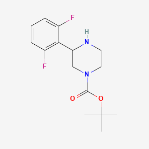 molecular formula C15H20F2N2O2 B13563776 Tert-butyl 3-(2,6-difluorophenyl)piperazine-1-carboxylate 