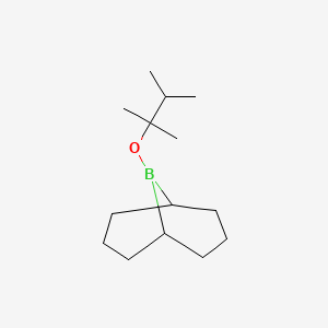 molecular formula C14H27BO B1356378 9-((2,3-Dimethylbutan-2-yl)oxy)-9-borabicyclo[3.3.1]nonane CAS No. 89999-87-1