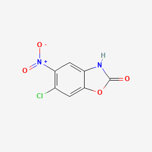 molecular formula C7H3ClN2O4 B13563805 6-Chloro-5-nitro-2,3-dihydro-1,3-benzoxazol-2-one 