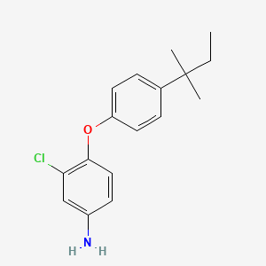 molecular formula C17H20ClNO B1356382 3-Chloro-4-[4-(2-methylbutan-2-yl)phenoxy]aniline CAS No. 87120-24-9