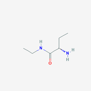 molecular formula C6H14N2O B13563842 (S)-2-Amino-N-ethylbutanamide 