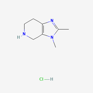 molecular formula C8H14ClN3 B13563850 2,3-dimethyl-3H,4H,5H,6H,7H-imidazo[4,5-c]pyridinehydrochloride 