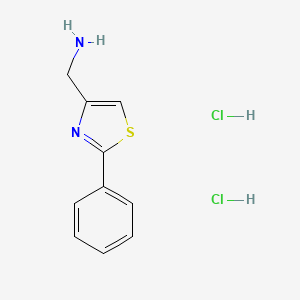 molecular formula C10H12Cl2N2S B1356391 (2-Phenyl-1,3-thiazol-4-yl)methylamine dihydrochloride CAS No. 89152-61-4