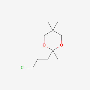 molecular formula C10H19ClO2 B1356396 2-(3-Chloropropyl)-2,5,5-trimethyl-1,3-dioxane CAS No. 88128-57-8