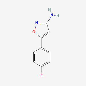 molecular formula C9H7FN2O B1356397 5-(4-Fluorophenyl)isoxazol-3-amine CAS No. 925005-35-2