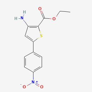 molecular formula C13H12N2O4S B1356413 Ethyl 3-amino-5-(4-nitrophenyl)thiophene-2-carboxylate CAS No. 910077-00-8