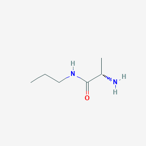 molecular formula C6H14N2O B13564139 Propanamide, 2-amino-N-propyl-, (S)- CAS No. 62072-60-0