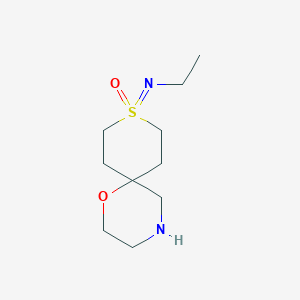 molecular formula C10H20N2O2S B13564153 9-(Ethylimino)-1-oxa-9lambda6-thia-4-azaspiro[5.5]undecan-9-one 
