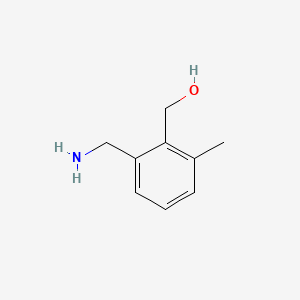 molecular formula C9H13NO B13564185 [2-(Aminomethyl)-6-methylphenyl]methanol 