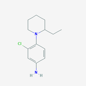 molecular formula C13H19ClN2 B1356434 3-chloro-4-(2-ethylpiperidin-1-yl)aniline CAS No. 946668-90-2