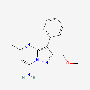 2-(Methoxymethyl)-5-methyl-3-phenylpyrazolo[1,5-a]pyrimidin-7-amine