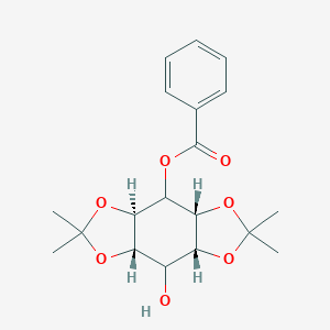 molecular formula C19H24O7 B135645 [(1R,3R,7S,9R)-8-hydroxy-5,5,11,11-tetramethyl-4,6,10,12-tetraoxatricyclo[7.3.0.03,7]dodecan-2-yl] benzoate CAS No. 129094-34-4