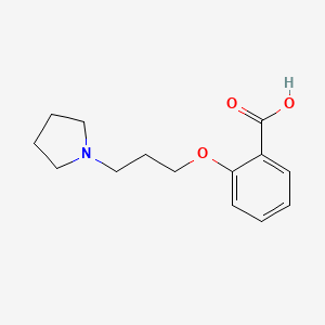 molecular formula C14H19NO3 B1356451 2-(3-Pyrrolidin-1-yl-propoxy)-benzoic acid CAS No. 802882-13-9