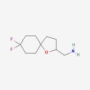 molecular formula C10H17F2NO B13564526 (8,8-Difluoro-1-oxaspiro[4.5]decan-2-YL)methanamine 