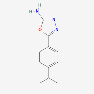 molecular formula C11H13N3O B1356461 5-(4-Isopropylphenyl)-1,3,4-oxadiazol-2-amine CAS No. 49579-79-5