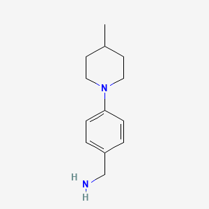 1-[4-(4-Methylpiperidin-1-yl)phenyl]methanamine