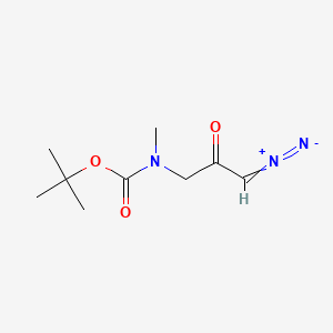 molecular formula C9H15N3O3 B13564652 tert-butylN-(3-diazo-2-oxopropyl)-N-methylcarbamate 