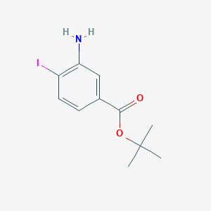molecular formula C11H14INO2 B13564659 tert-Butyl 3-amino-4-iodobenzoate 