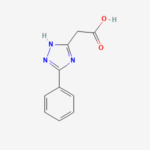 molecular formula C10H9N3O2 B1356468 (5-phenyl-4H-1,2,4-triazol-3-yl)acetic acid CAS No. 328084-14-6