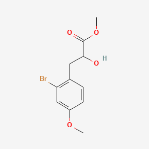 molecular formula C11H13BrO4 B13564796 Methyl 3-(2-bromo-4-methoxyphenyl)-2-hydroxypropanoate 