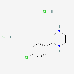 molecular formula C10H15Cl3N2 B1356486 2-(4-Chlorophenyl)piperazine dihydrochloride CAS No. 1185157-51-0