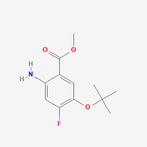 molecular formula C12H16FNO3 B13564912 Methyl 2-amino-5-(tert-butoxy)-4-fluorobenzoate 