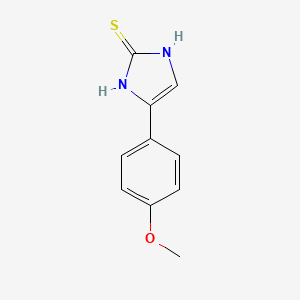 molecular formula C10H10N2OS B1356492 5-(4-methoxyphenyl)-1H-imidazole-2-thiol CAS No. 10486-41-6