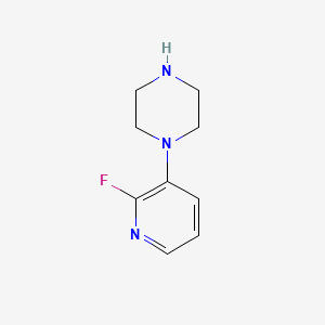 molecular formula C9H12FN3 B13565005 1-(2-Fluoropyridin-3-yl)piperazine 