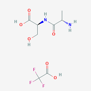 molecular formula C8H13F3N2O6 B13565161 N-L-alanyl-L-serine trifluoroacetate 