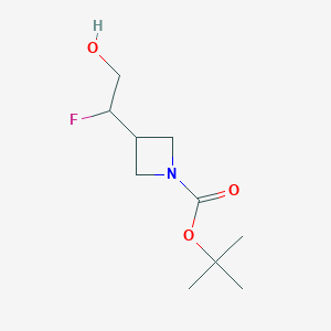 molecular formula C10H18FNO3 B13565208 Tert-butyl 3-(1-fluoro-2-hydroxyethyl)azetidine-1-carboxylate 