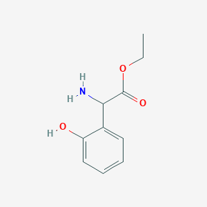 molecular formula C10H13NO3 B13565262 Ethyl 2-amino-2-(2-hydroxyphenyl)acetate 