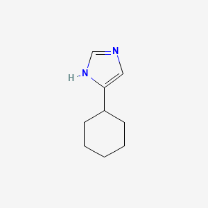 molecular formula C9H14N2 B13565265 4-cyclohexyl-1H-imidazole CAS No. 104672-17-5