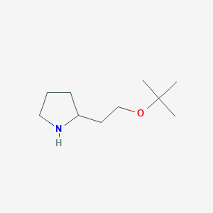 molecular formula C10H21NO B13565291 2-(2-(tert-Butoxy)ethyl)pyrrolidine 
