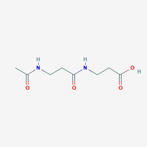 molecular formula C8H14N2O4 B13565366 3-(3-Acetamidopropanamido)propanoicacid 
