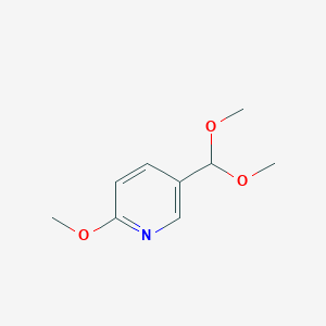 molecular formula C9H13NO3 B1356538 5-(二甲氧基甲基)-2-甲氧基吡啶 CAS No. 95652-83-8