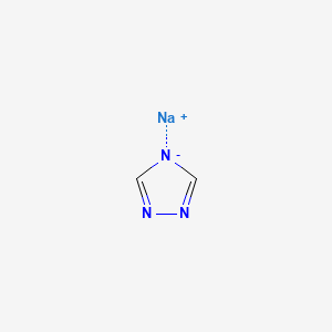 molecular formula C2H2N3Na B1356542 Sodium 1,2,4-triazole CAS No. 43177-42-0