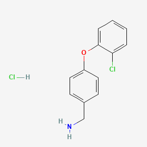 molecular formula C13H13Cl2NO B1356550 4-(2-Chlorophenoxy)benzylamine hydrochloride CAS No. 1170147-57-5