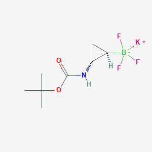 molecular formula C8H14BF3KNO2 B13565510 Potassium trans-(2-((tert-butoxycarbonyl)amino)cyclopropyl)trifluoroborate 