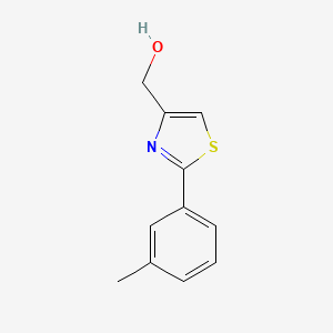 molecular formula C11H11NOS B1356552 (2-(m-Tolyl)thiazol-4-yl)methanol CAS No. 93476-40-5