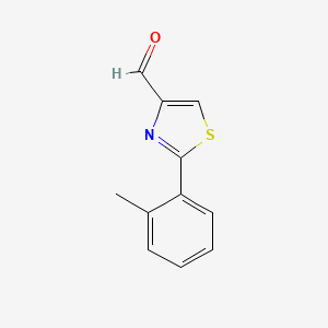 molecular formula C11H9NOS B1356553 2-o-Tolyl-thiazole-4-carbaldehyde CAS No. 91137-12-1