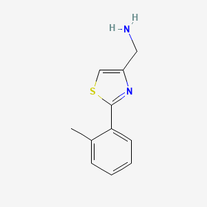 molecular formula C11H12N2S B1356554 (2-(O-Tolyl)thiazol-4-YL)methanamine CAS No. 885280-68-2