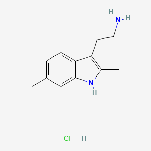 molecular formula C13H19ClN2 B1356557 2-(2,4,6-Trimethyl-1H-indol-3-YL)ethanamine hydrochloride 
