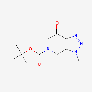 molecular formula C11H16N4O3 B13565624 tert-butyl3-methyl-7-oxo-3H,4H,5H,6H,7H-[1,2,3]triazolo[4,5-c]pyridine-5-carboxylate 