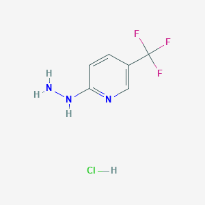 molecular formula C6H7ClF3N3 B1356564 2-Hydrazino-5-(trifluoromethyl)pyridine, HCl CAS No. 1049744-89-9